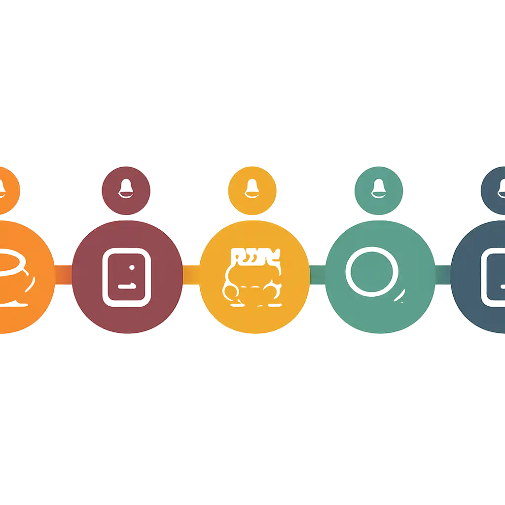 Five numbered circular icons connected by arrows in a horizontal flow, Old Results and How to Find a Past Draw steps