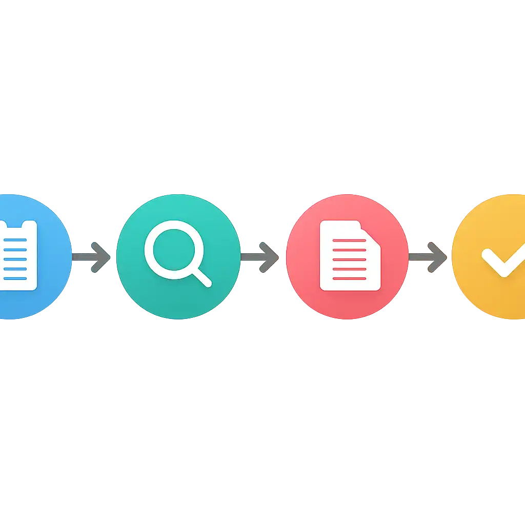 Five numbered circular icons connected by arrows in a horizontal flow, Checking a Ticket Number Against the Result PDF